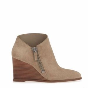 1. State Kaleb Wedge Bootie in Pebble Size 9